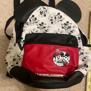 Disney Mickey Mouse Red and Black Backpack